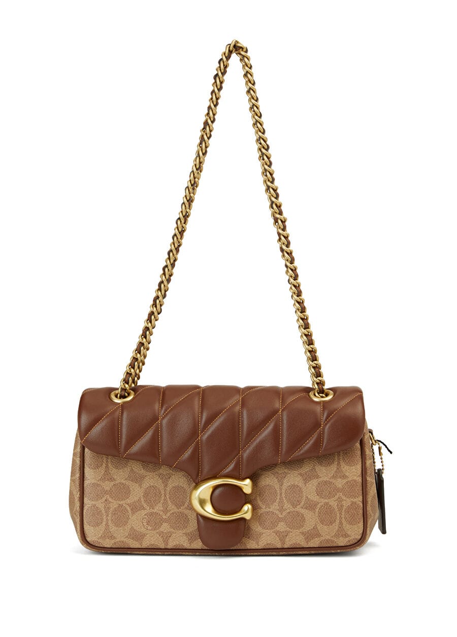 Coach Tabby Beige Brown Women's Shoulder Bag