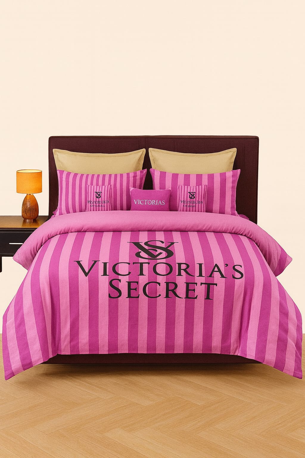 Victoria’s Secret Pink Striped Luxury Bedsheet Set