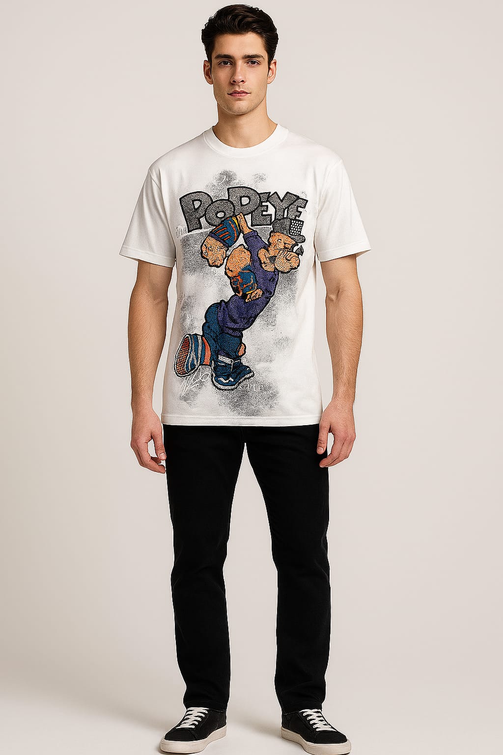 Cartoon Drop Shoulder T-Shirt