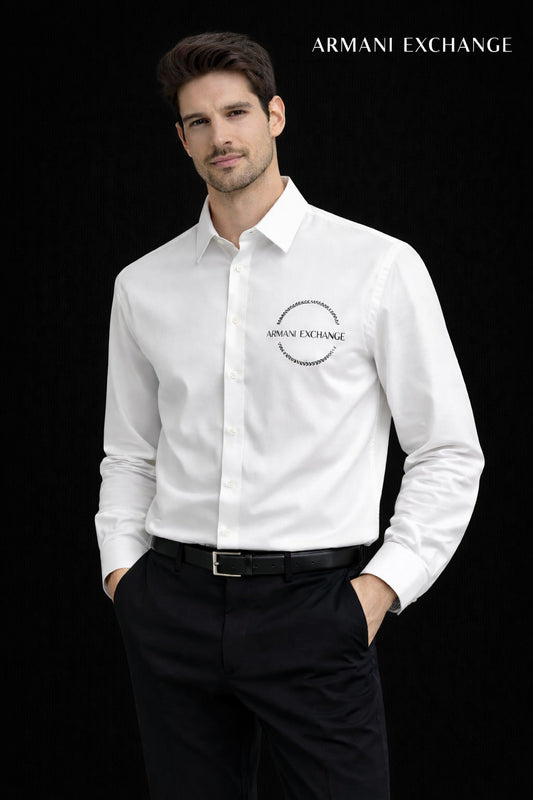 Armani Exchange Round Logo Shirt