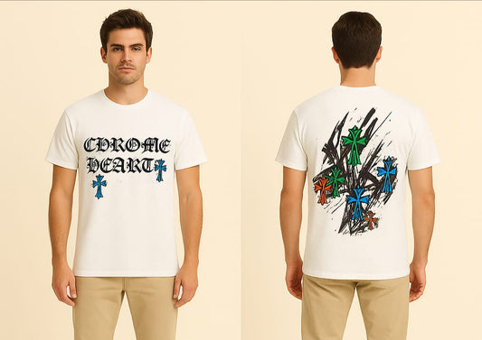 Chrome Heart Round Neck T-shirt