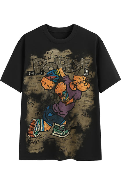 Cartoon Drop Shoulder T-Shirt