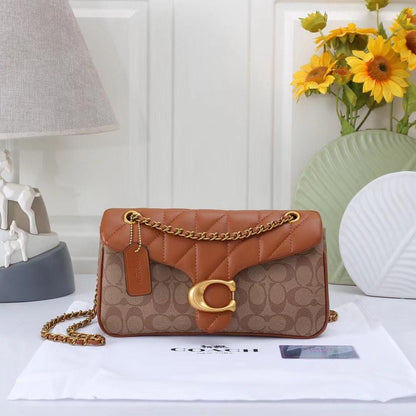 Coach Tabby Beige Brown Women's Shoulder Bag