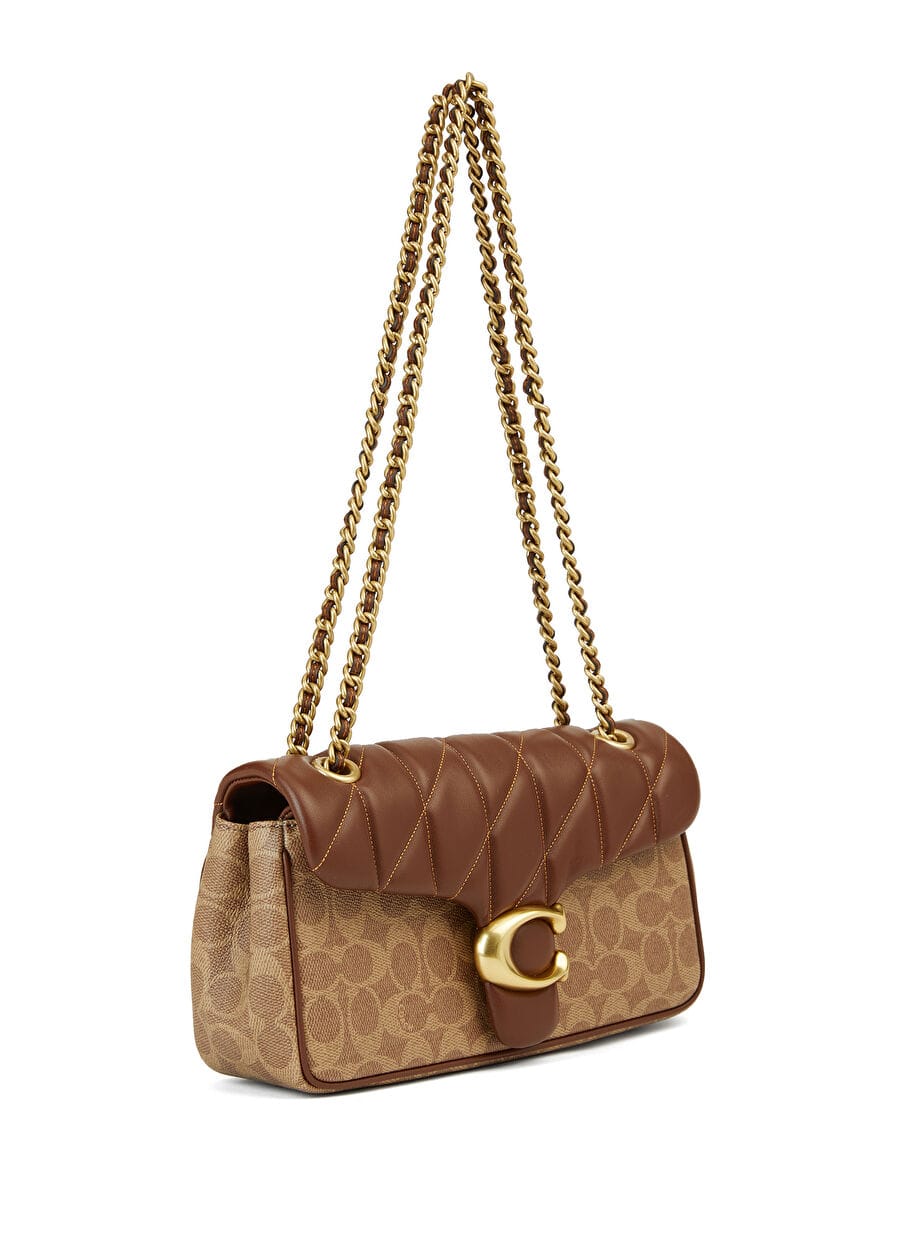 Coach Tabby Beige Brown Women's Shoulder Bag