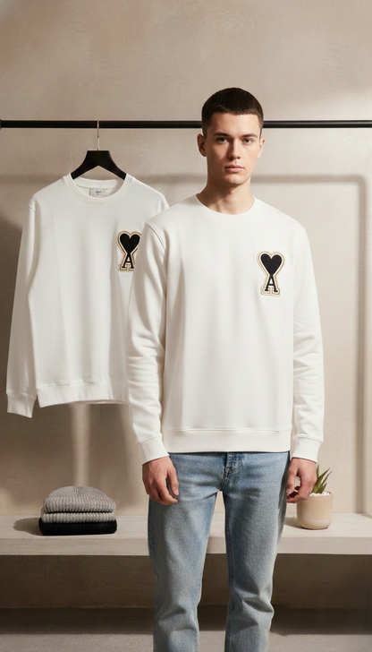 AMI ROUND NECK T SHIRT FULL SLEEVE