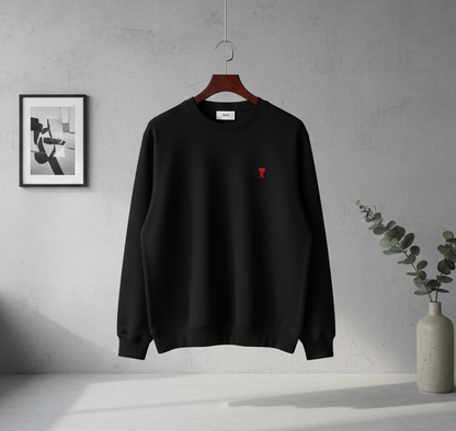 AMI ROUND NECK T SHIRT FULL SLEEVE