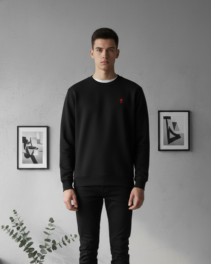 AMI ROUND NECK T SHIRT FULL SLEEVE