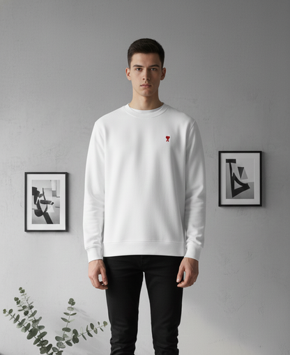 AMI ROUND NECK T SHIRT FULL SLEEVE