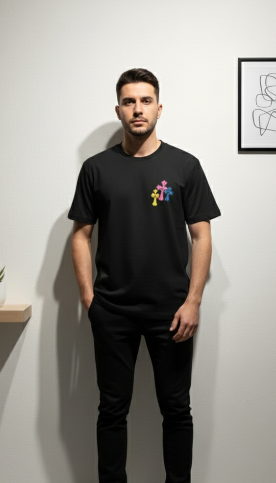 Chrome Heart Round Neck T-shirt