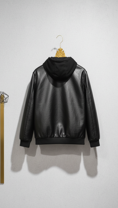 Prada Lather Hoodies Jacket
