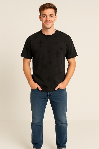 Chrome heart coller T-Shirt